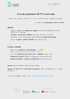 7- 2025 Curs de preparació ACTIC nivell mitjà 7- 2025 Curs de preparació ACTIC nivell mitjà