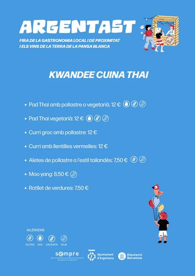 carta Kwandee cuina thai