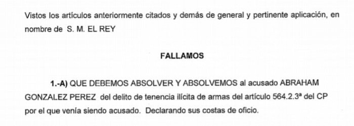 sent&egrave;ncia Abraham Gonz&aacute;lez - fald&oacute; gran