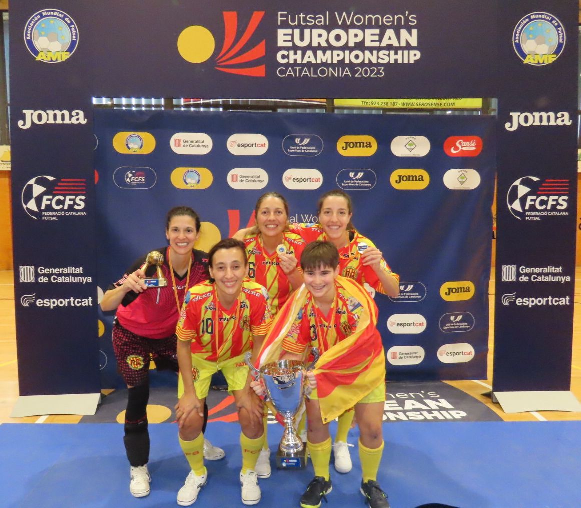 Jugadores del FS Olímpic Argentona amb la selecció catalana