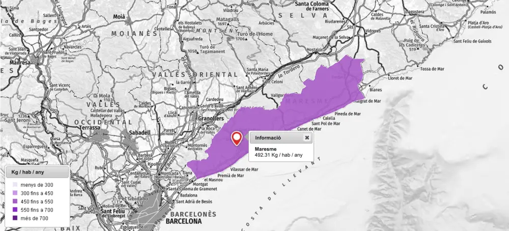 Generaci de residus al MARESME