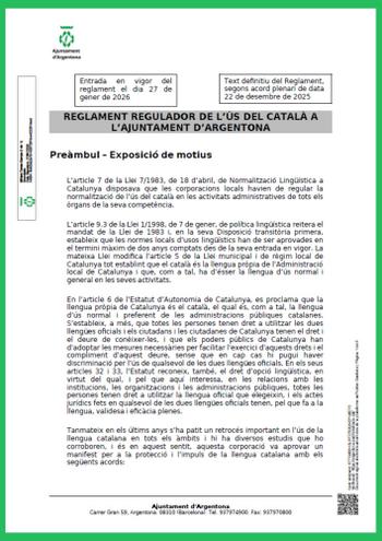 reglament catal&agrave;